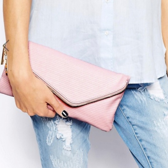 River Island Nude Pink Asymmetrical Clutch - Picture 5 of 8